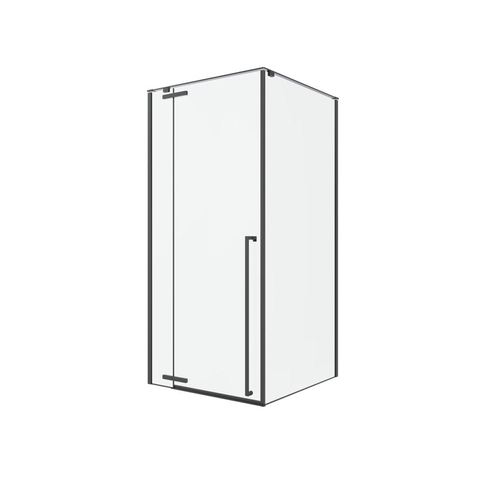 Royal Plaza Guard porte de douche - 90x200cm - porte pivotante - noir mat SW370069