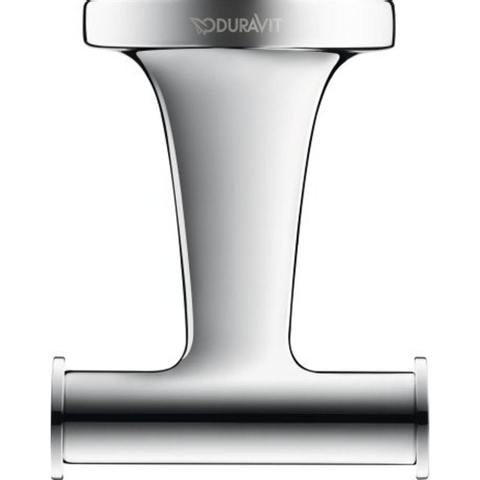 Duravit Starck T Handdoekhaak - dubbel - rond - chroom SHOWROOMMODEL SHOW26620