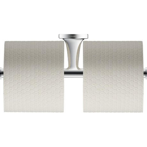 Duravit Starck T Toiletrolhouder - dubbel - zonder klep - hoogglans chroom SW297077