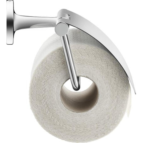 Duravit Starck T Toiletrolhouder - met klep - hoogglans chroom SW297090