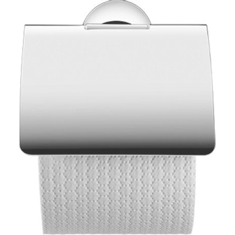 Duravit Starck T Toiletrolhouder - met klep - hoogglans chroom SW297090