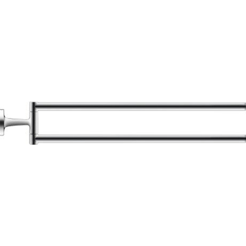 Duravit Starck T Handdoekhouder - 2 stangen - 46.5cm - draaibaar - hoogglans chroom SW297095