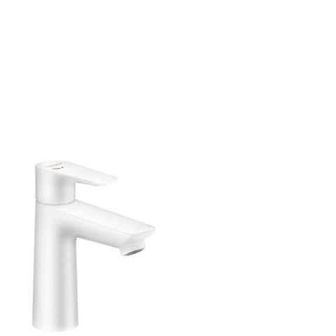 Hansgrohe Talis e 1 greeps wastafelkraan - 110 - coolstart - met trekwaste - mat wit SW297307