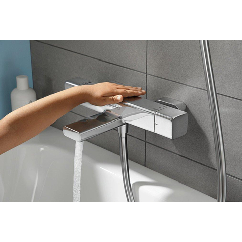 Hansgrohe Ecostat E Badkraan - thermostatisch - met omstel - met koppelingen - thermostaat - hoogglans chroom SW297284