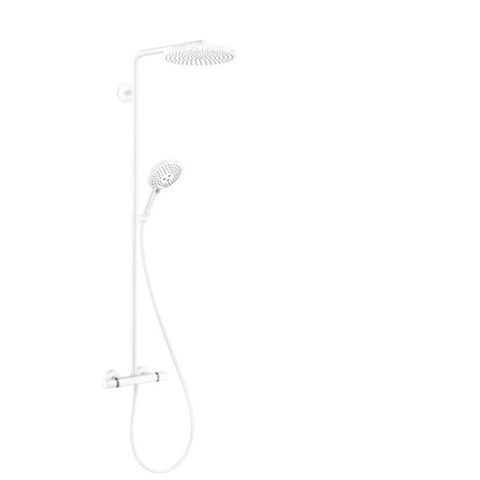 Hansgrohe Raindance Select S - showerpipe - 240 - 1jet PowderRain - met thermostaat - mat wit SW297297