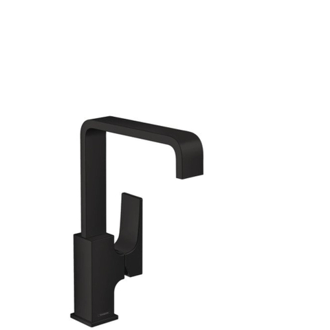 Hansgrohe Metropol Wastafelkraan - 230 met push open waste - met 120° draaibare uitloop 16.5cm - mat zwart SW297290
