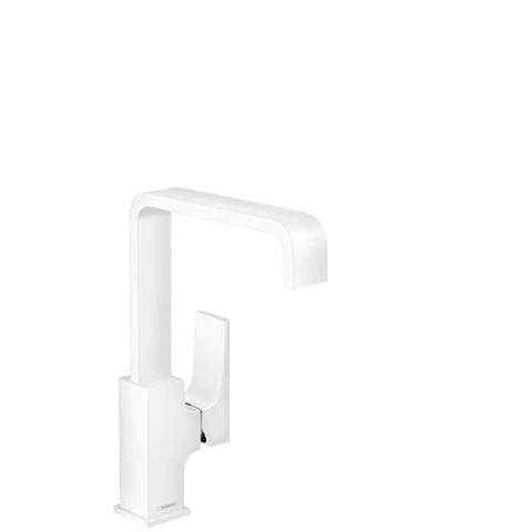 Hansgrohe Metropol Wastafelkraan - 230 met push open waste - met 120° draaibare uitloop 16.5cm - mat wit SW297288