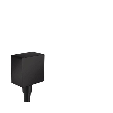 Hansgrohe Fixfit Square muuraansluitbocht - met terugslagklep - mat zwart SW297535