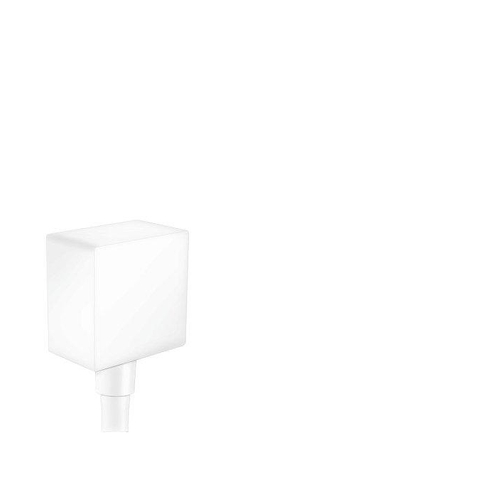 Hansgrohe Fixfit Square muuraansluitbocht - met terugslagklep - mat wit SW297540