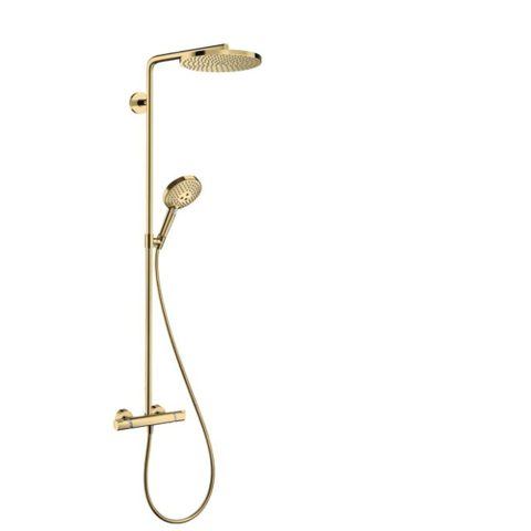 Hansgrohe Raindance Select S - showerpipe - 240 - 1jet PowderRain - met thermostaat - glans goud SW297594