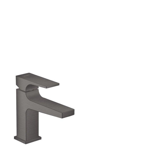 Hansgrohe Metropol Toiletkraan - 100 met push open waste - met voorsprong vaste uitloop 12.7cm - geborsteld zwart chroom SW297551