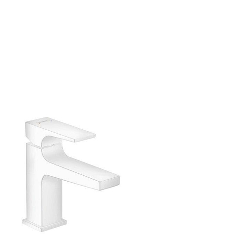 Hansgrohe Metropol robinet WC 100 avec vidage push open avec bec fixe en saillie 12.7 cm mat blanc SW297553