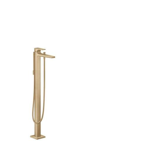 Hansgrohe Metropol élément de finition pour robinet de baignoire autoportant montage au sol avec inverseur avec bec fixe 23.5 cm bronze brossé SW297552