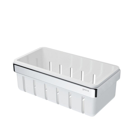 Geesa Frame Panier de douche 21cm Blanc / Chrome SW334343