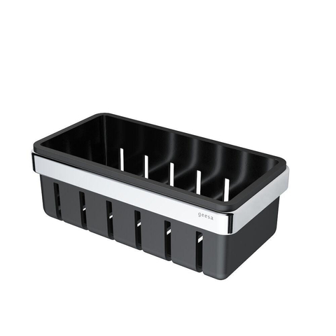 Geesa Frame Douchemand 21cm Zwart / Chroom SW334358