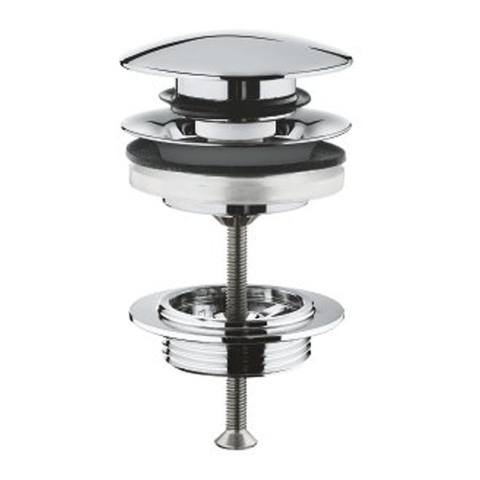 Grohe Klikwaste Afvoerplug - 5/4 inch - push-to-open - chroom 0434215