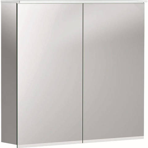 Geberit OPTION Plus spiegelkast - met verlichting - 2 deuren - 75x70x17.2cm - zilver SW417369