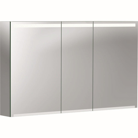 Geberit OPTION spiegelkast - met verlichting - 3 deuren - 120x70x15cm - spiegel zilver SW417261
