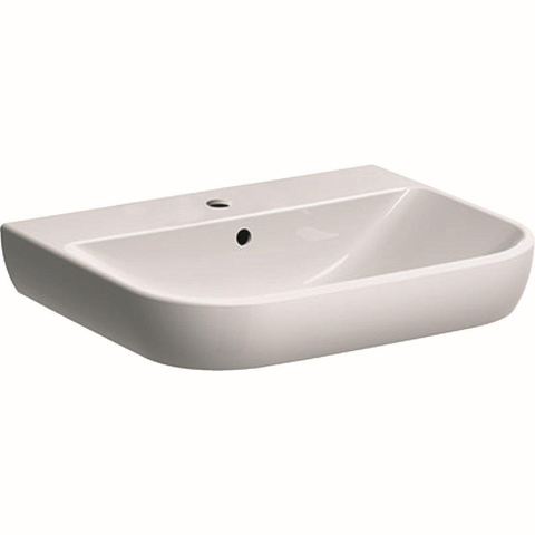 Geberit Smyle wastafel - 60cm - 1 kraangat - met overloop - wit SW417528