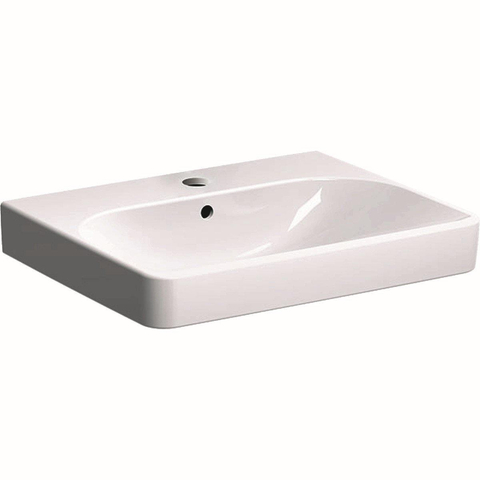 Geberit Smyle wastafel - 60cm - 1 kraangat - met overloop - wit SW417382