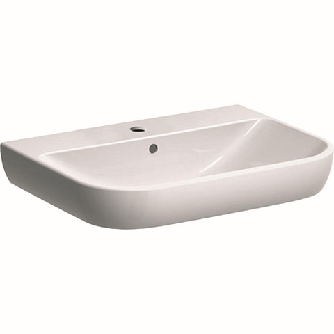 Lavabo Geberit Smyle avec trou de robinet avec trop-plein 65x48x17cm blanc 500230011 SW417217