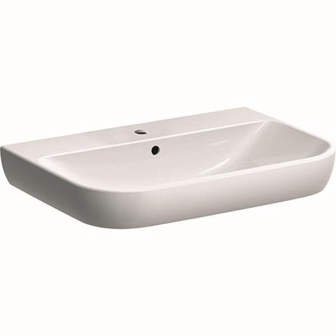 Geberit Smyle wastafel - 70cm - 1 kraangat - met overloop - wit SW417426