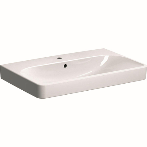 Geberit Smyle lavabo carré avec trou pour robinet avec trop-plein 75x48x16.5cm blanc 500249011 SW417555