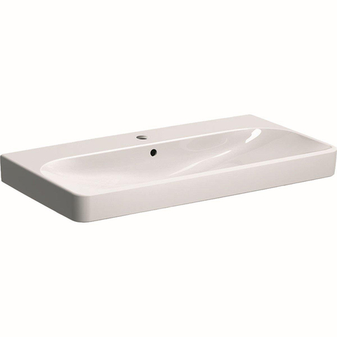 Geberit Smyle wastafel - 90cm - 1 kraangat - met overloop - wit SW417371