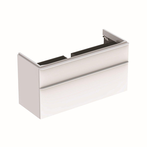 Geberit Smyle wastafelonderkast - 2 laden - 118.4x62cm - wit glans SW417203
