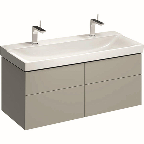 Geberit Xeno2 wastafelonderkast - 4 laden - 137.4cm - greige bruin (taupe) SW417622