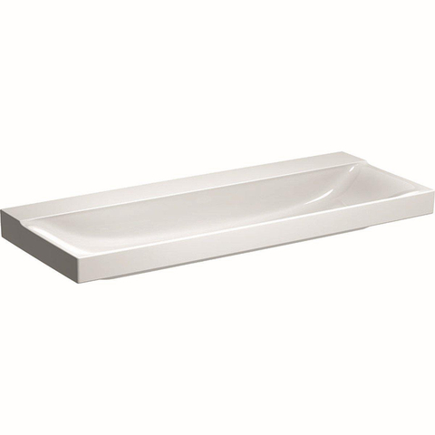 Geberit Xeno2 wastafel - 140x48cm - zonder kraangat - zonder overloop KeraTect - wit SW417415