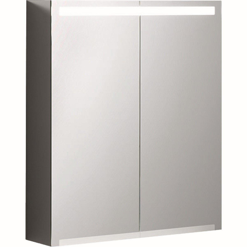 Geberit OPTION spiegelkast led verlichting - 2 deuren - 60x70x15cm - wit SW417534