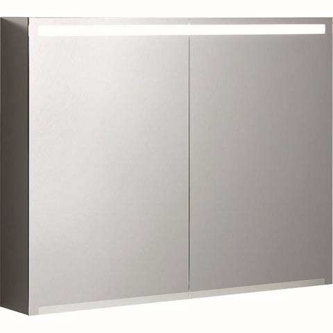 Geberit OPTION spiegelkast - 2 dubbelzijdige spiegeldeuren - met led verlichting - 90x70x15cm - wit SW417770