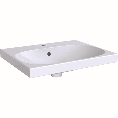 Geberit Acanto lavabo avec trou de robinet avec trop-plein 60x48.2x17cm blanc 500620012 SW417519