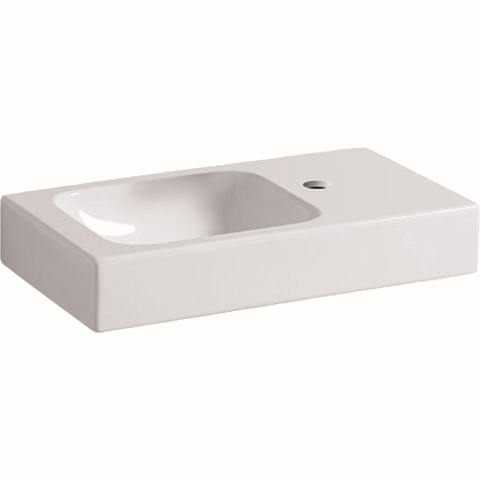 Geberit ICon fontein - 53x31x13.5cm - 1 wasbak - 1 kraangat Rechts - zonder overloopgat - keramiek - glans wit SW417192