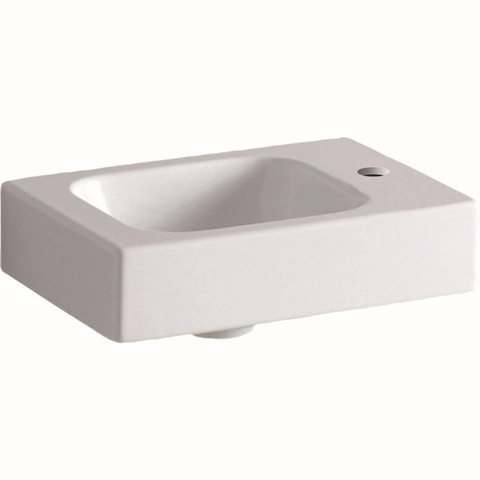 Geberit ICon fontein - 38x28x13.5cm - 1 wasbak - 1 kraangat Rechts - zonder overloopgat - keramiek - glans wit SW89977