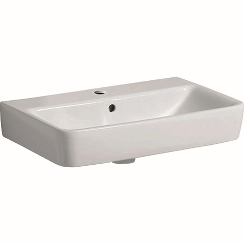 Geberit Renova Compact wastafel - 60cm - 1 kraangat - met overloop - compact - wit SW417465