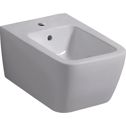 Geberit ICon Square wandbidet - 35x54x26cm gesloten vorm - met overloop - glans wit SW417274