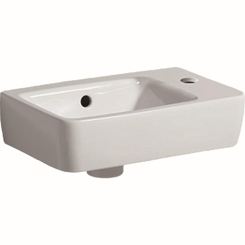 Geberit Renova Compact fontein - met kraangat rechts - met overloop - 40x25x15cm - compact - wit SW417365