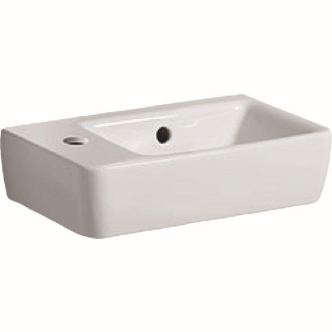 Geberit Renova Compact lave-mains - 40x25x15cm - rectangulaire - trou robinet gauche - blanc SW417264