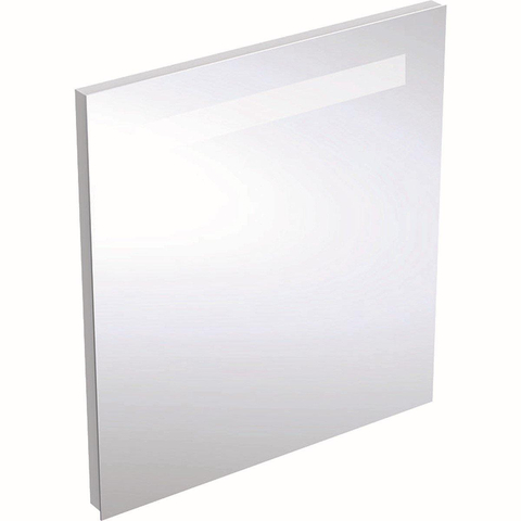 Geberit Renova Compact spiegel - met verlichting horizontaal - 60x65cm - zilver SW417407