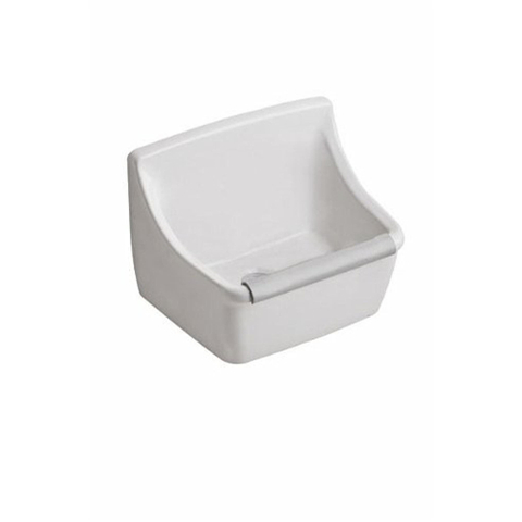 Geberit 300 Basic Norma uitstortgootsteen - met stootrand - 35x45x35cm - zonder gaten - voor emmerrooster - met KeraTect - wit SW417509