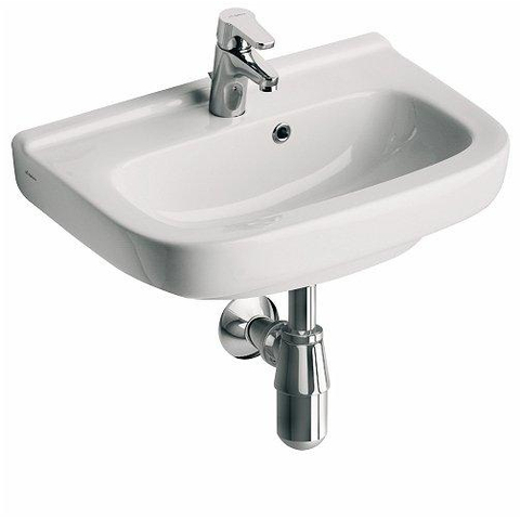 Geberit 300 basic lavabo compact avec trou de robinet avec trop-plein 60x40x19.5cm inclus KeraTect blanc SW417738