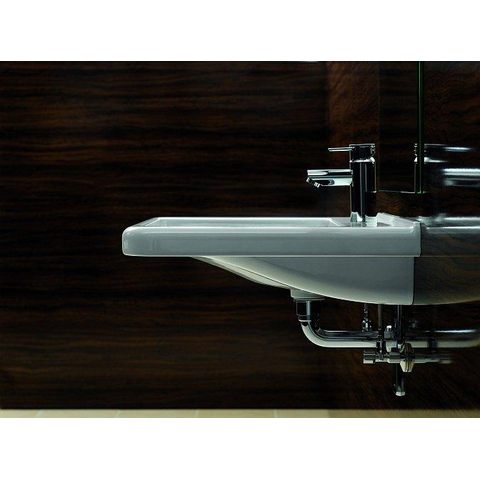Geberit 300 Comfort wastafel - 55cm - 1 kraangat - met overloop - wit SW417370