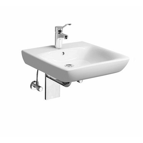 Geberit 300 Comfort wastafel - 55cm - 1 kraangat - met overloop - wit SW417744