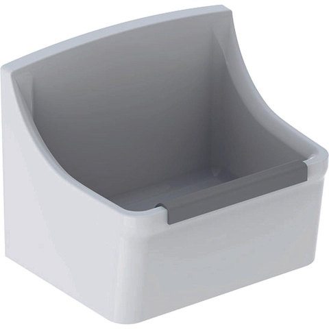 Geberit 300 Basic Norma uitstortgootsteen - met stootrand - 35x45x35cm - zonder gaten - voor emmerrooster - met KeraTect - wit SW417509