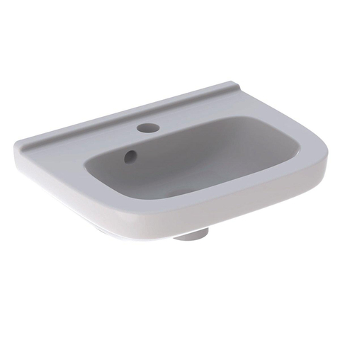 Geberit 300 Basic lave-mains - 40x25x15cm - trou de robinet au centre - avec trop-plein - avec KeraTect - blanc SW417720