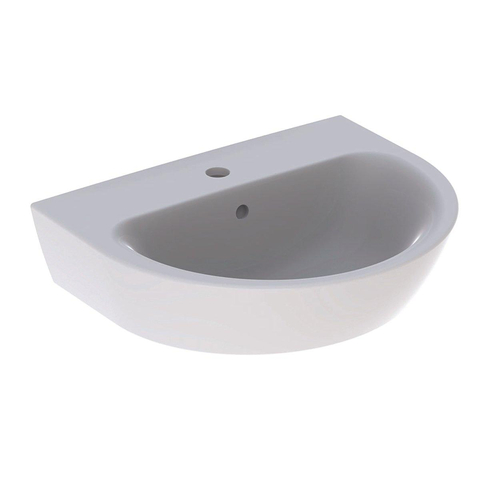 Geberit Renova wastafel - 55cm - 1 kraangat - met overloop - wit SW417332