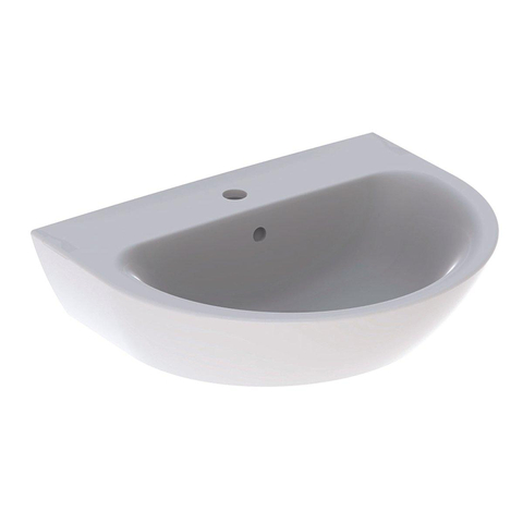 Geberit Renova wastafel - 60cm - 1 kraangat - met overloop - wit SW417384
