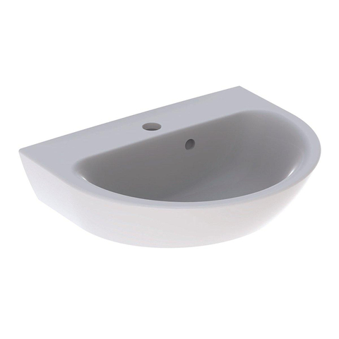 Geberit Renova wastafel - 50cm - 1 kraangat - met overloop - wit SW417237
